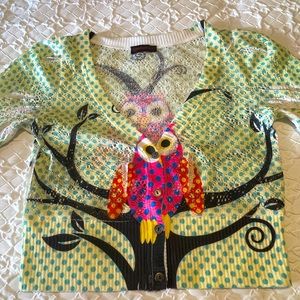 Crimson Ivy Cropped Sweater....Large